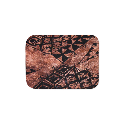 Tongan Tapa Design Sherpa Fleece Blanket