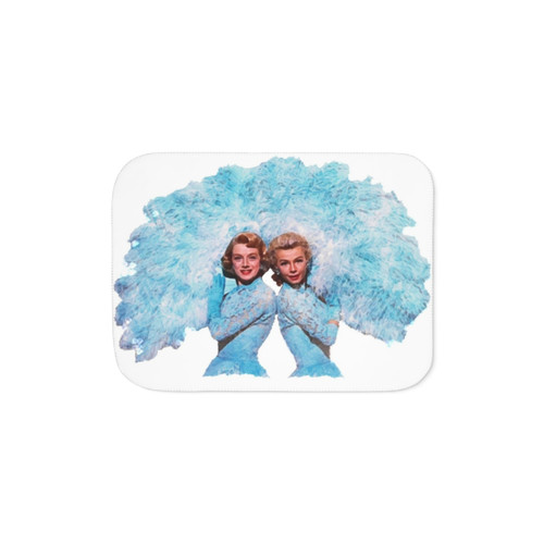 Sisters Watercolor Sherpa Blanket with Classic Movie Imagery