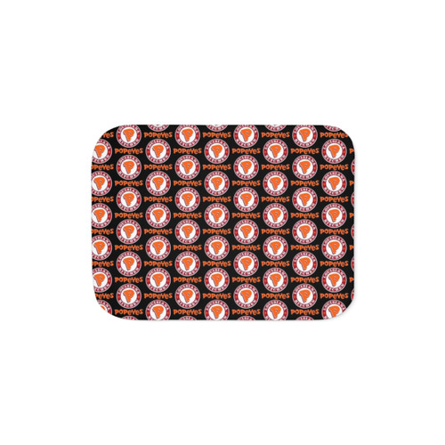 Popeyes Louisiana Kitchen Sherpa Blanket with Classic Logos