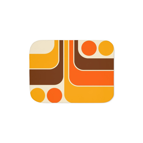 Retro Geometric Design Sherpa Blanket