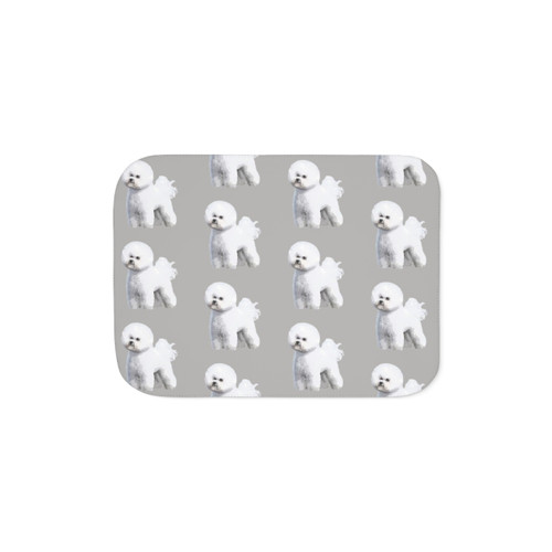 Bichon Frise Sherpa Blanket - Cozy Pet Throw