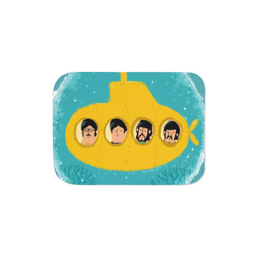 Cozy yellow sherpa blanket