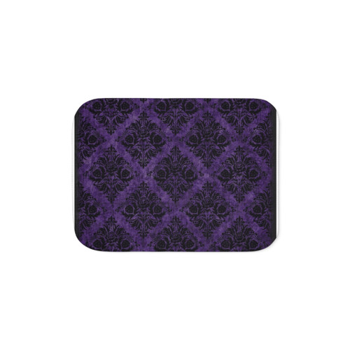 Gothic Damask Purple Sherpa Blanket