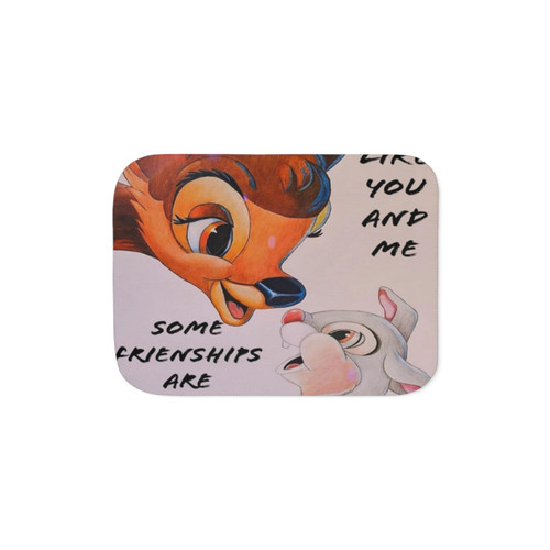 Cozy Sherpa Blanket with Bambi and Thumper