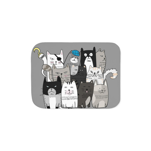 Cozy Cats Sherpa Blanket