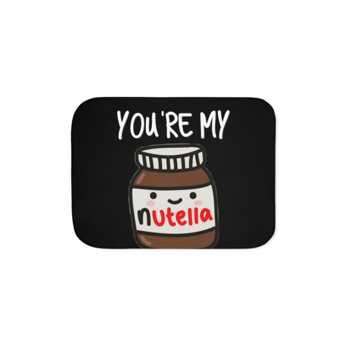 Cozy Sherpa Blanket with Nutella-inspired Design