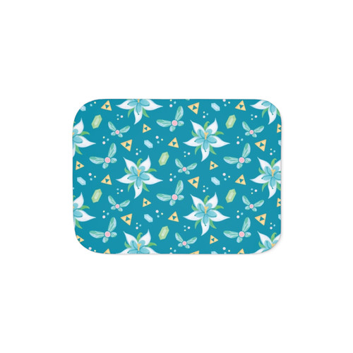 Cozy Silent Princess Pattern Blue Sherpa Blanket