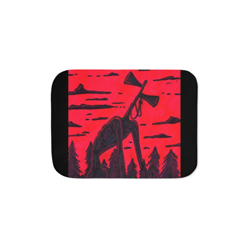 Siren Head Sherpa Blanket - Cryptid Creature Throw Blanket