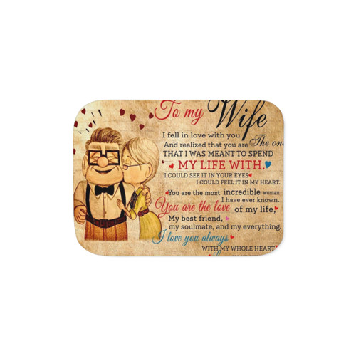 Carl and Ellie Sherpa Blanket 'To My Wife I Love You Always'
