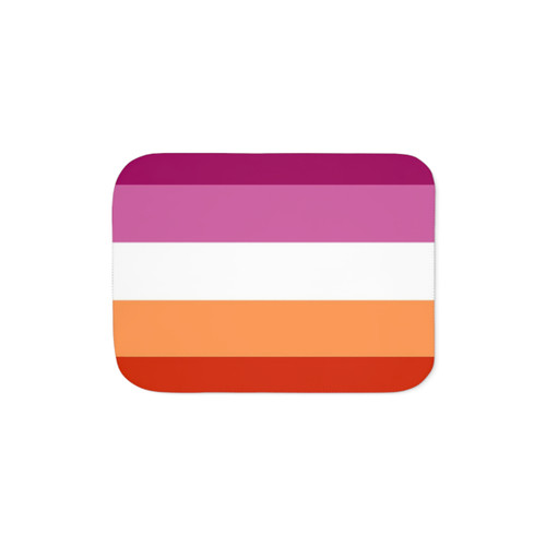 New Lesbian Pride Sherpa Blanket