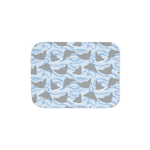 Stingrays Sherpa Blanket with Cownose Ray Ocean Design