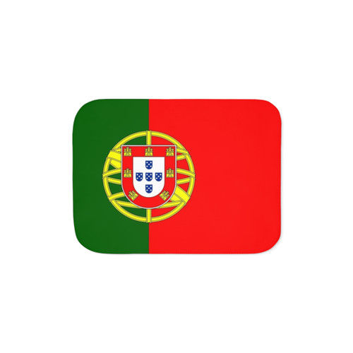 Portugal Flag Sherpa Blanket