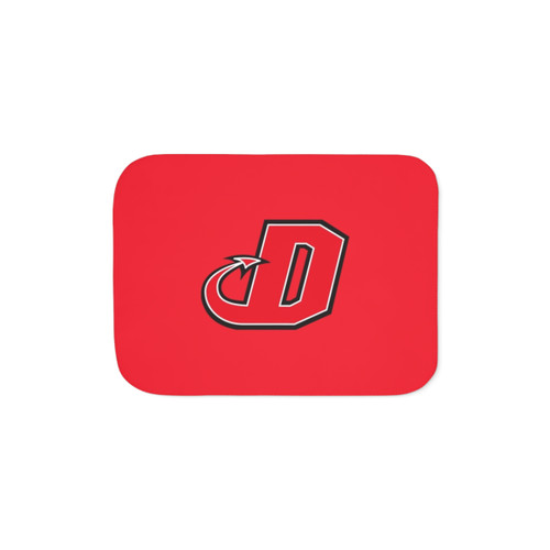 Red Devils Dickinson Carlisle Sherpa Blanket for Sports Fans and College Students