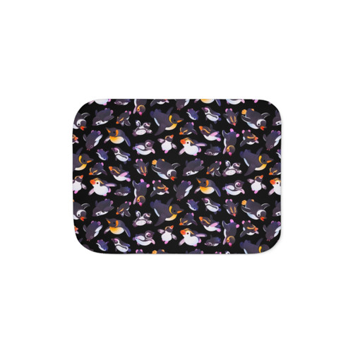 Penguin-Themed Sherpa Blanket