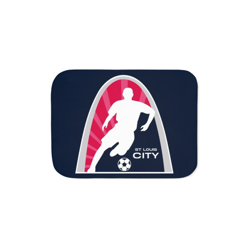 Cozy STL Soccer Dribble Sherpa Blanket