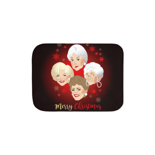 Golden Sherpa Blanket featuring characters from The Golden Girls TV show