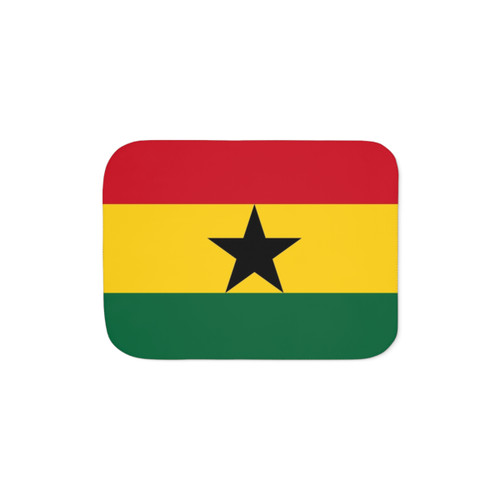 Ghana National Celebration Flag Sherpa Blanket