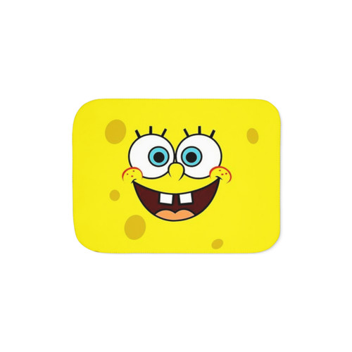 SpongeBob SquarePants Sherpa Blanket with Smile Face Design