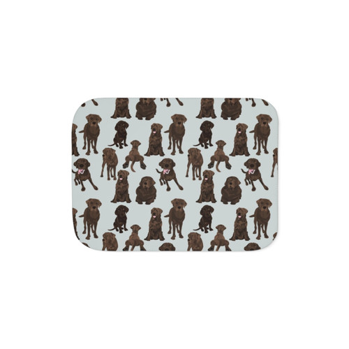 Chocolate Labrador Sherpa Blanket