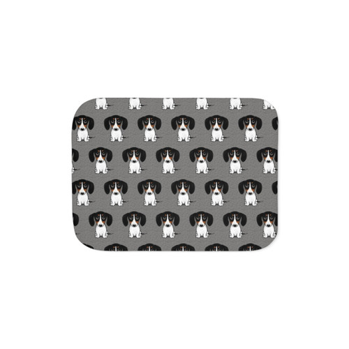 Piebald Dachshund Sherpa Blanket - Cute Wiener Dog Throw