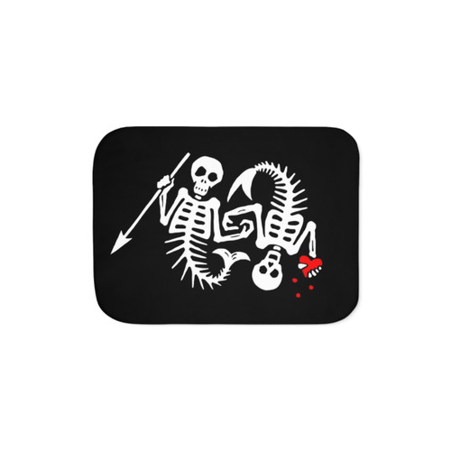 Our Flag Means Death OFMD s2 Skeleton Mermaids Logo Sherpa Blanket