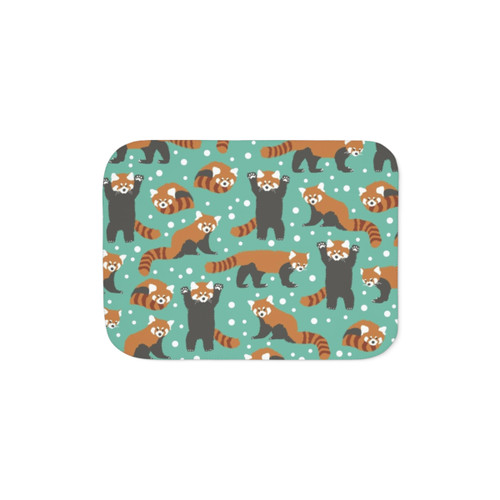 Cute red panda pattern Sherpa blanket
