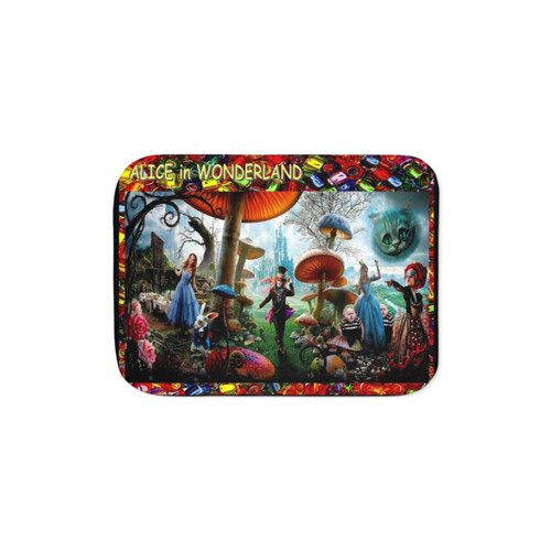 Alice in Wonderland modern surreal art print Sherpa blanket