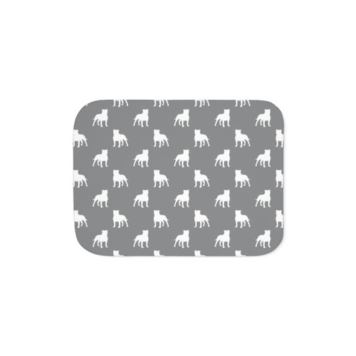 Staffordshire Bull Terrier Silhouette Sherpa Blanket