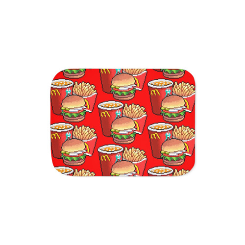 Hungry Sherpa Fleece Blanket with Cute Kawaii Food Motifs