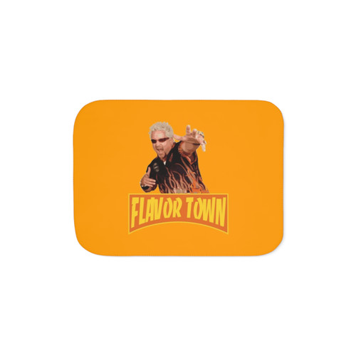 Guy Fieri Sherpa Blanket with Flavor Town USA Design