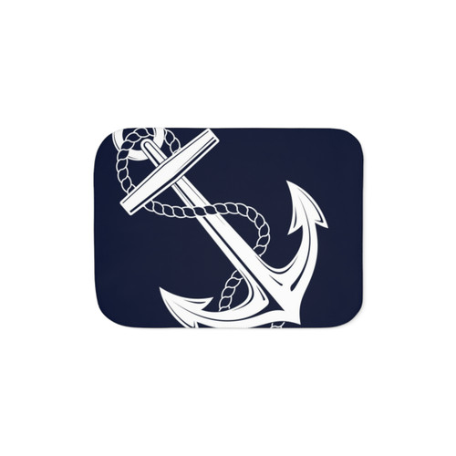 Anchor Nautical Sherpa Blanket