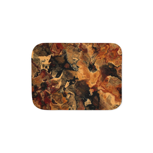 Red, Black and Rust Sherpa Blanket