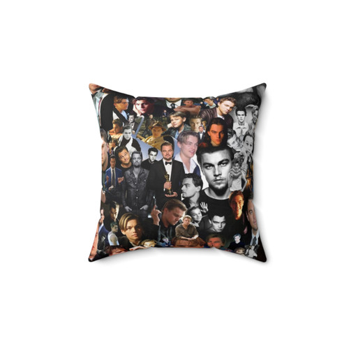 Leonardo DiCaprio Pillow - Iconic Actor Collage