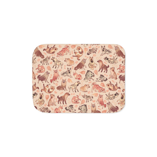 Cozy Hyena Patterned Sherpa Blanket