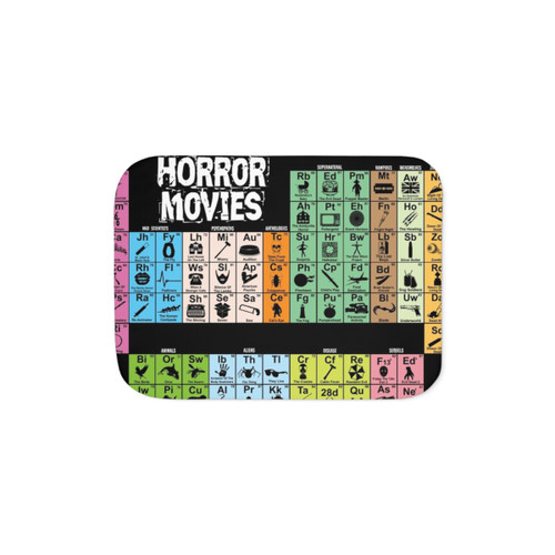 Periodic Table of Horror Movies Sherpa Blanket