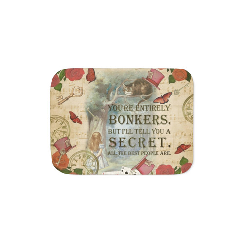 Alice in Wonderland Collage Sherpa Blanket