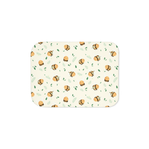 Soft Sherpa Bee Blanket with Lots of Bees Design