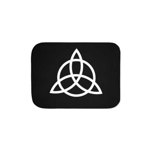 Charmed Sherpa Blanket with Witch Symbols