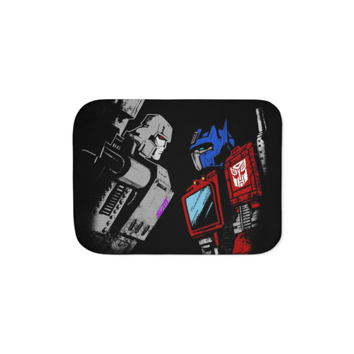 Transformers G1 Sherpa Blanket featuring Optimus Prime and Megatron