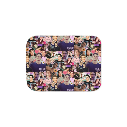 Dylan O'Brien Collage Sherpa Throw Blanket