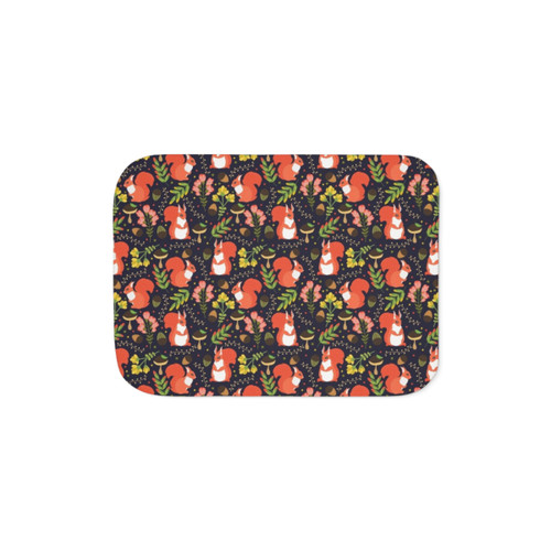 Squirrels Sherpa Blanket - Cozy Forest Animal Throw Blanket