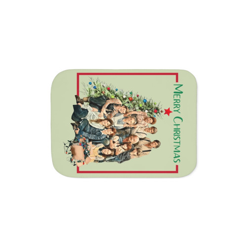 Cozy Waltons Christmas Sherpa Blanket