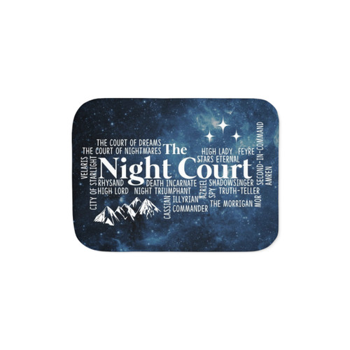 The Night Court Typography Sherpa Blanket