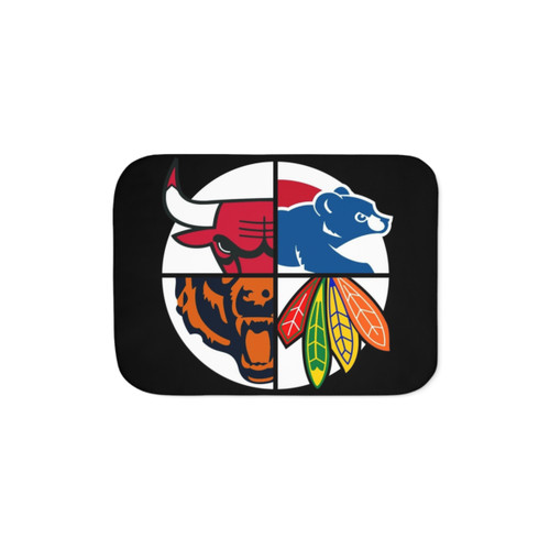 Cozy Chicago Northside Sports Sherpa Blanket