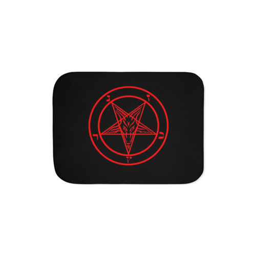 Baphomet Goat Sherpa Blanket