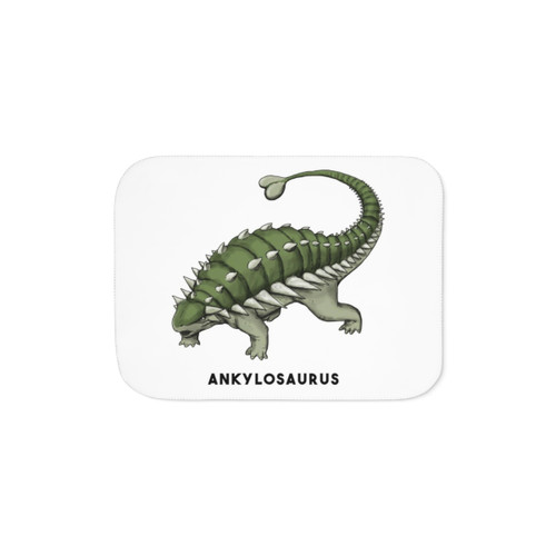 Ankylosaurus Sherpa Blanket - Cozy Dinosaur Throw Blanket