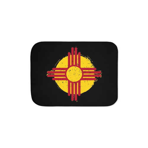 Zia Symbol New Mexico Sherpa Blanket