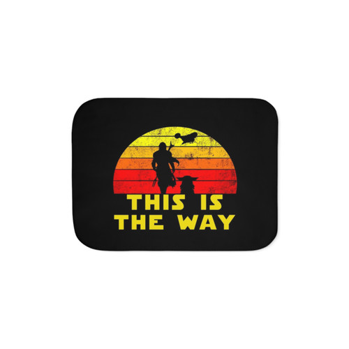 Retro Mandalorian Baby Sherpa Blanket