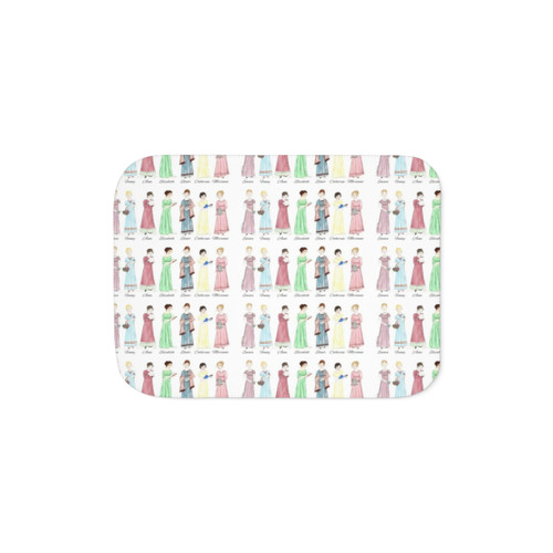 Jane Austen Heroines Sherpa Blanket