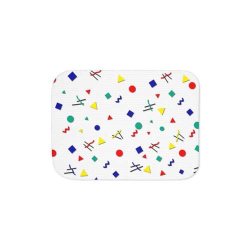 Retro 90s Geometric Sherpa Blanket